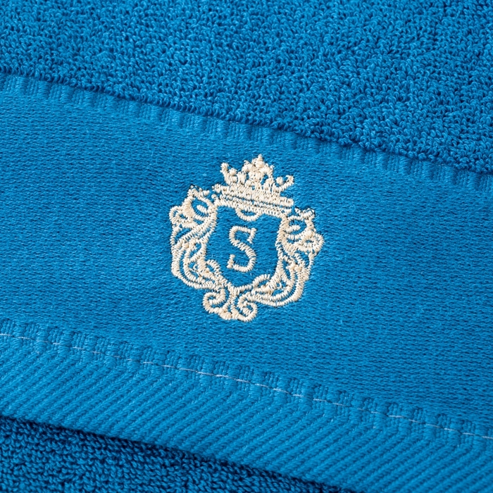 91家纺网 家纺一手货源 找家纺 彩虹毛巾 2025新款全棉B类纯棉毛巾S标毛巾浴巾系列 S标孔雀蓝套装 通用