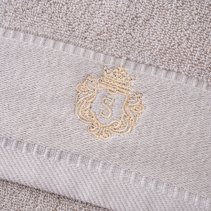 91家纺网 家纺一手货源 找家纺 彩虹毛巾 2025新款全棉B类纯棉毛巾S标毛巾浴巾系列 S标浅灰1条浴巾2条毛巾 通用