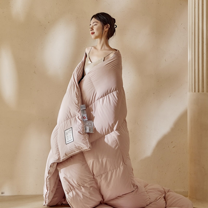 暖羽屋羽绒馆 2025新款人体工学被鹅绒丝被芯 羽绒被子春秋被  羽毛被 双人冬被 玉