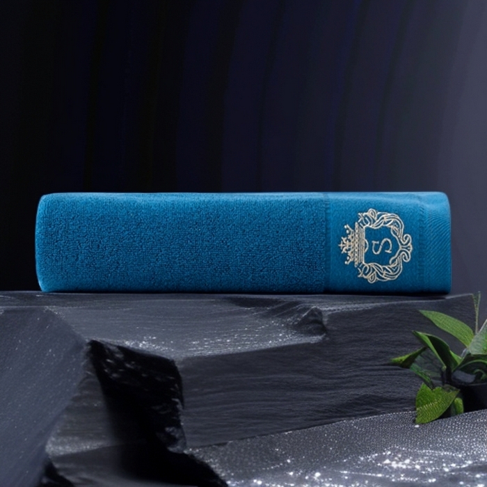 彩虹毛巾 2025新款全棉B类纯棉毛巾S标毛巾浴巾系列 S标孔雀蓝浴巾一条装 通用