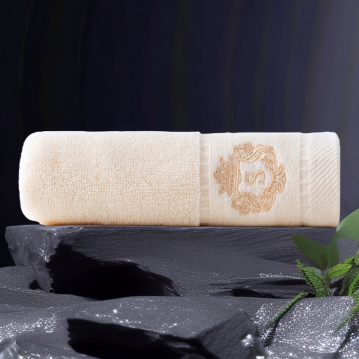 彩虹毛巾 2025新款全棉B类纯棉毛巾S标毛巾浴巾系列 S标米黄毛巾一条装 通用