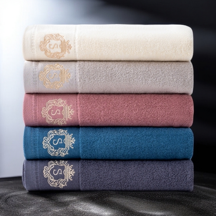 91家纺网 家纺一手货源 找家纺 彩虹毛巾 2025新款全棉B类纯棉毛巾S标毛巾浴巾系列 S标浴巾5条装 通用