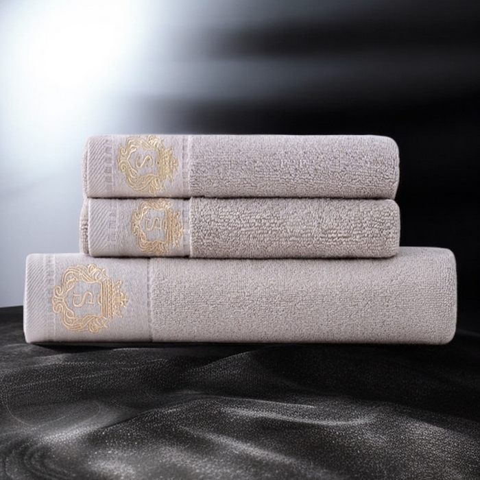 彩虹毛巾 2025新款全棉B类纯棉毛巾S标毛巾浴巾系列 S标浅灰1条浴巾2条毛巾 通用