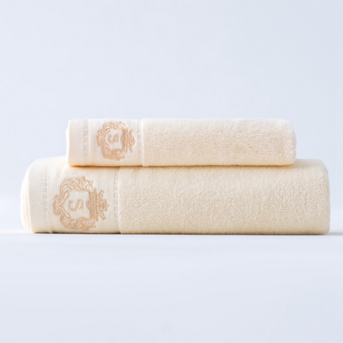 91家纺网 家纺一手货源 找家纺 彩虹毛巾 2025新款全棉B类纯棉毛巾S标毛巾浴巾系列 S标米黄毛巾一条装 通用