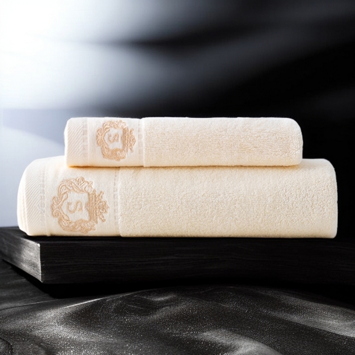 彩虹毛巾 2025新款全棉B类纯棉毛巾S标毛巾浴巾系列 S标米黄套装 通用