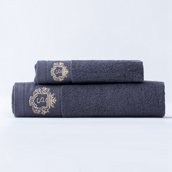 91家纺网 家纺一手货源 找家纺 彩虹毛巾 2025新款全棉B类纯棉毛巾S标毛巾浴巾系列 S标深灰1条浴巾2条毛巾 通用