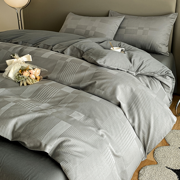 （總）琪格格紡織 2025新款純棉輕奢大提花酒店名宿風家紡四件套