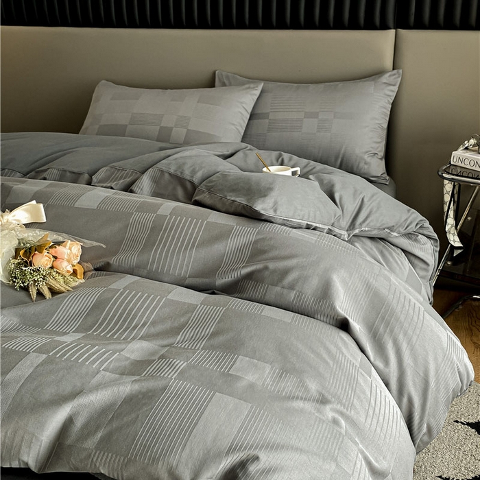 91家纺网 家纺一手货源 找家纺 （总）琪格格纺织 2025新款纯棉轻奢大提花酒店名宿风家纺四件套