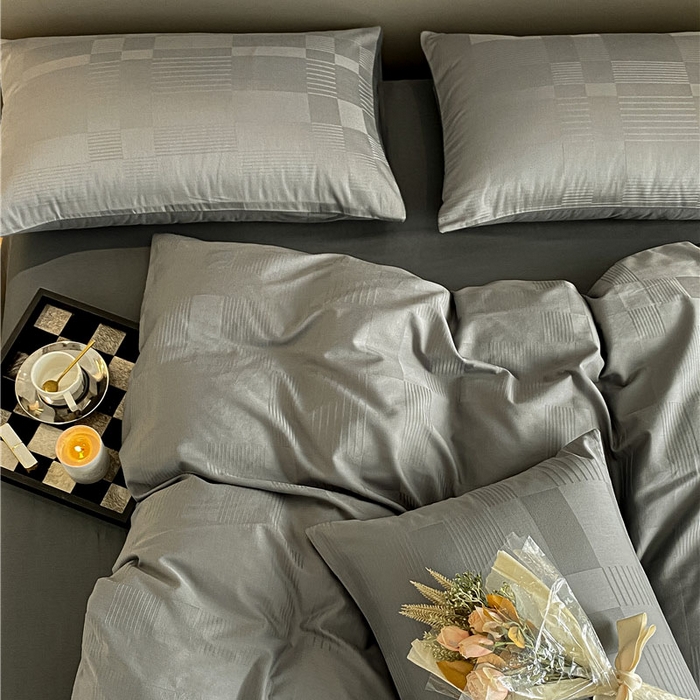 91家纺网 家纺一手货源 找家纺 （总）琪格格纺织 2025新款纯棉轻奢大提花酒店名宿风家纺四件套