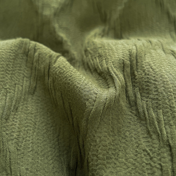 91家纺网 家纺一手货源 找家纺 琪格格纺织 2025新款纯棉华夫格极简宅寂风四件套 泡泡纱橄榄绿