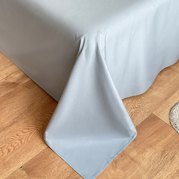 91家纺网 家纺一手货源 找家纺 琪格格纺织 2025新款纯棉轻奢大提花酒店名宿风家纺四件套 原棉大提花浅蓝