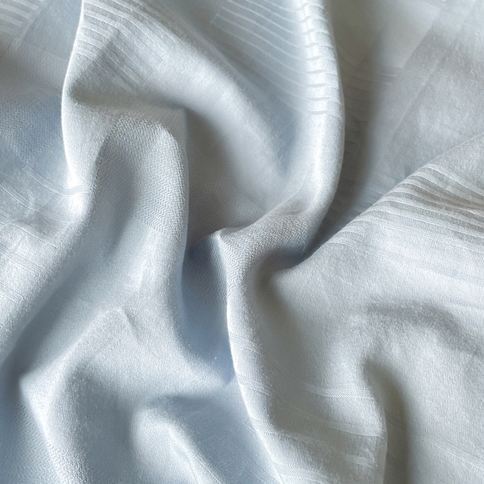 91家纺网 家纺一手货源 找家纺 琪格格纺织 2025新款纯棉轻奢大提花酒店名宿风家纺四件套 原棉大提花浅蓝