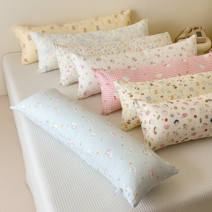 91家纺网 家纺一手货源 找家纺 北鸣有鱼枕芯馆 2025新款漫画家系列A类全棉双层纱巨无霸抱枕 漫画家系列-别梦蓝抱枕芯+枕套