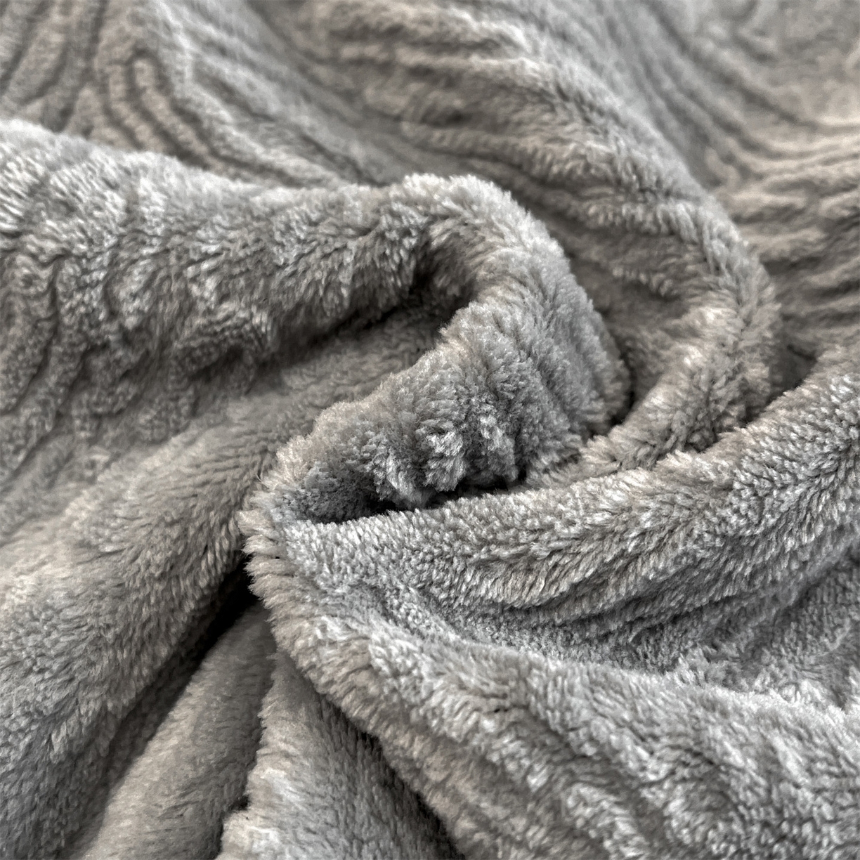 91家纺网 家纺一手货源 找家纺 星座家纺 2025新款牛奶绒雕花四件套 格调-灰