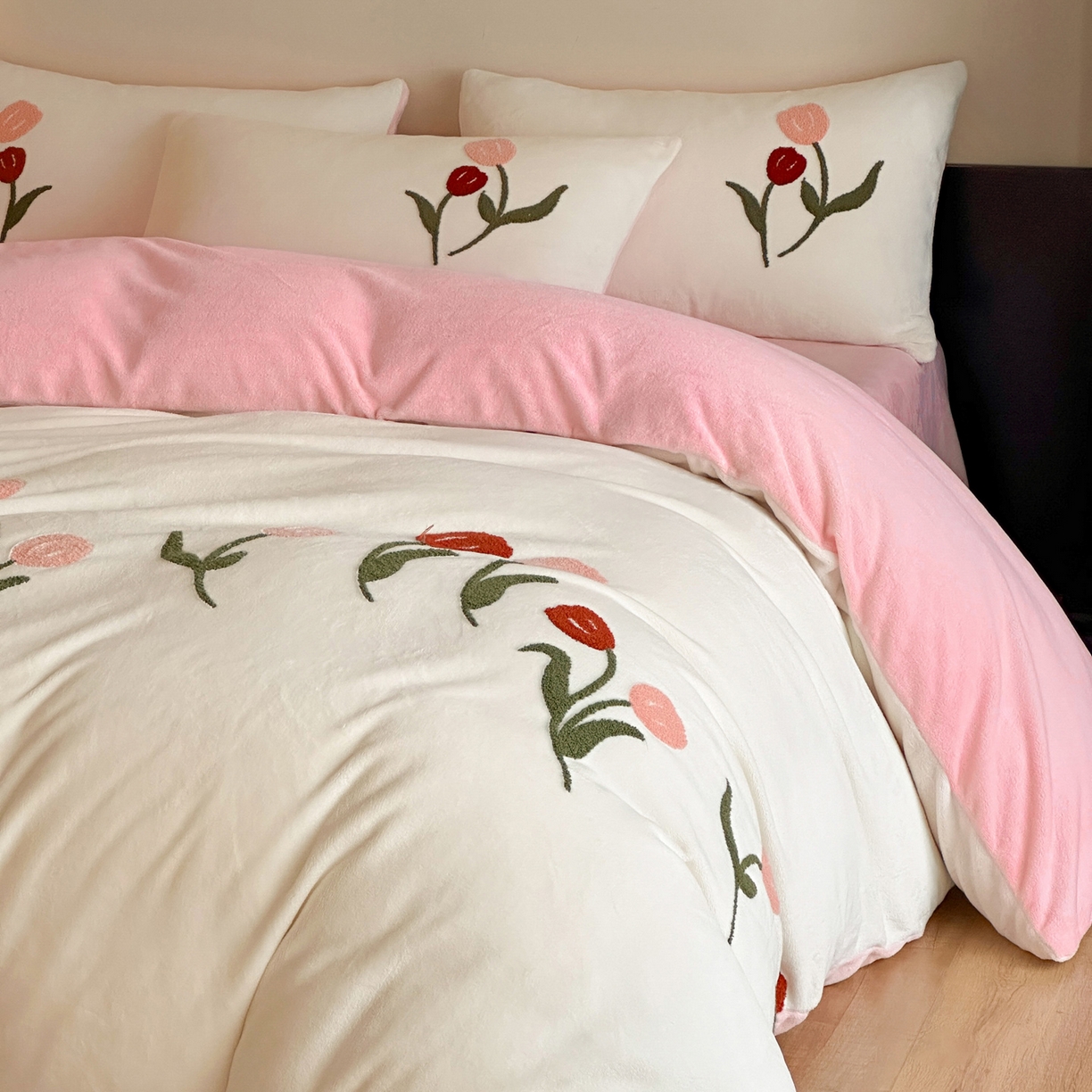 91家纺网 家纺一手货源 找家纺 （总）如一 2025新款田园风毛巾绣牛奶绒四件套