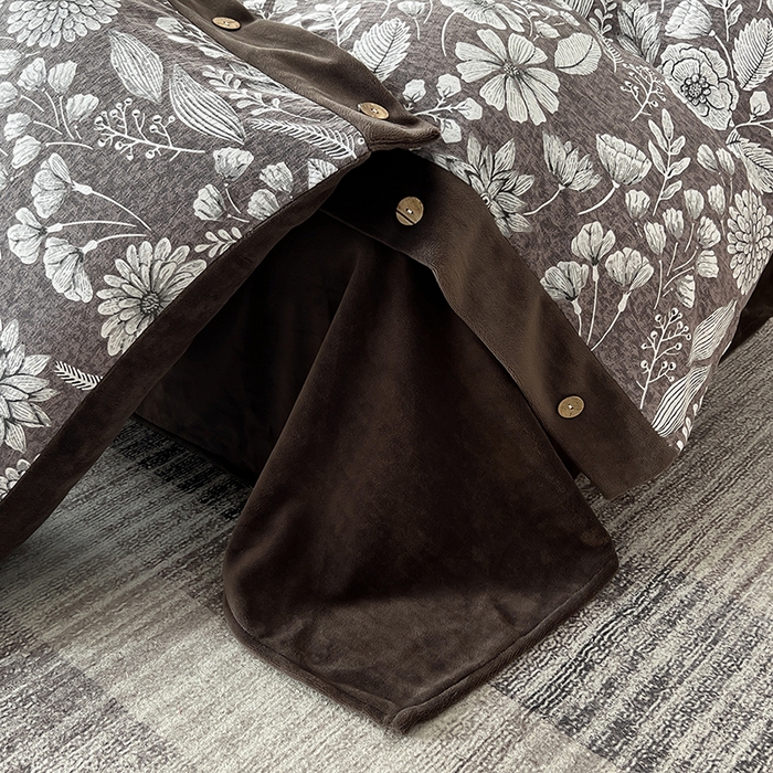 91家纺网 家纺一手货源 找家纺 绒城 2025新款水洗原麻拼牛奶绒四件套麻拼绒四件套纽扣四件套-原麻 原麻-芳菲