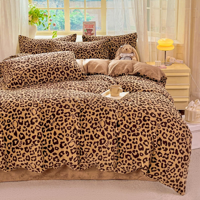 91家纺网 家纺一手货源 找家纺 （总）斯卡诺家纺 2025新款热卖小清新牛奶绒四件套双面绒被套小红书同款