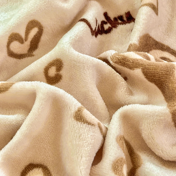 91家纺网 家纺一手货源 找家纺 斯卡诺家纺 2025新款热卖小清新牛奶绒四件套双面绒被套小红书同款 熊布布-咖