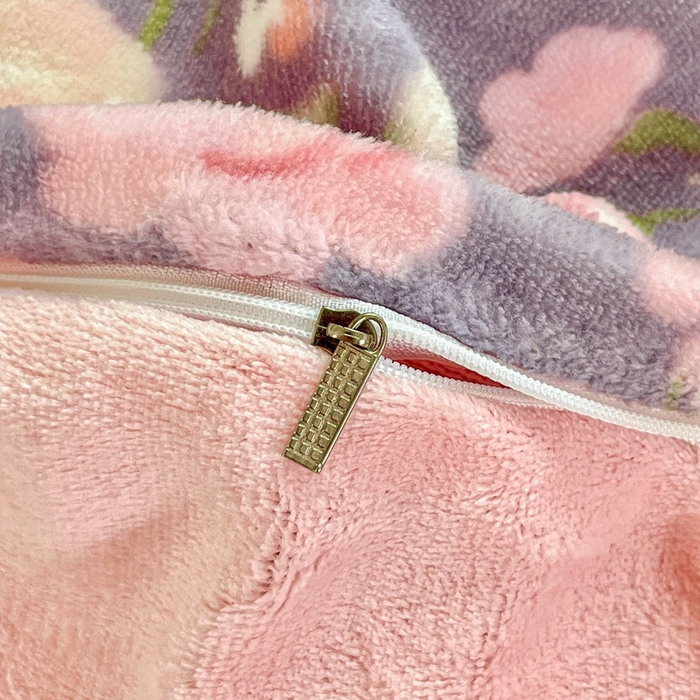 91家纺网 家纺一手货源 找家纺 斯卡诺家纺 2025新款热卖小清新牛奶绒四件套双面绒被套小红书同款 花园秘境-紫