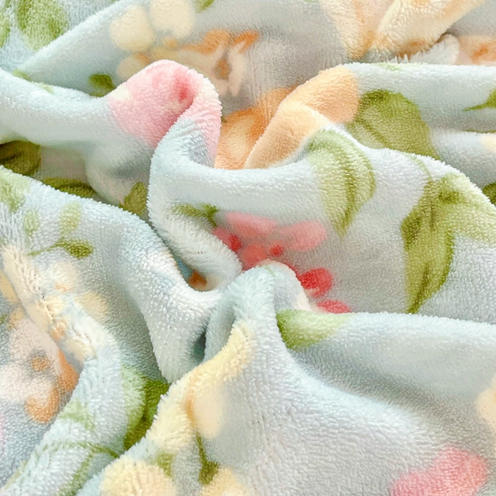 91家纺网 家纺一手货源 找家纺 斯卡诺家纺 2025新款热卖小清新牛奶绒四件套双面绒被套小红书同款 花园秘境-蓝