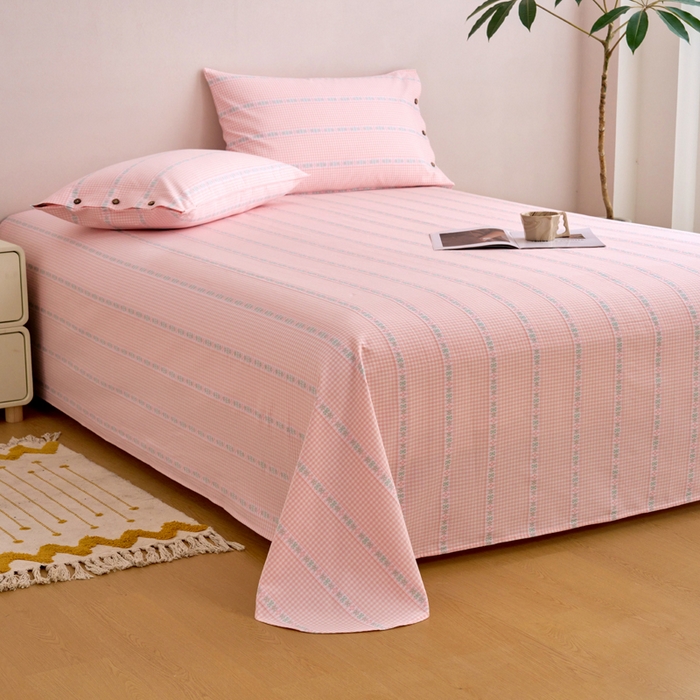 91家纺网 家纺一手货源 找家纺 织雅漫 2025新款非遗加厚全棉色织老粗布床单款-梵高向日葵 梵高双花粉