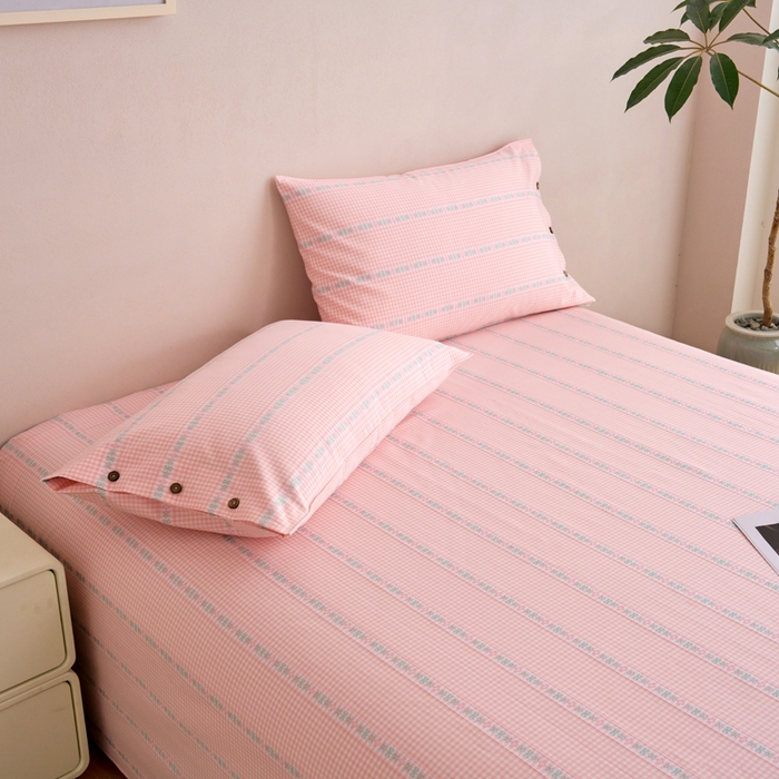 91家纺网 家纺一手货源 找家纺 织雅漫 2025新款非遗加厚全棉色织老粗布床单款-梵高向日葵 梵高双花粉