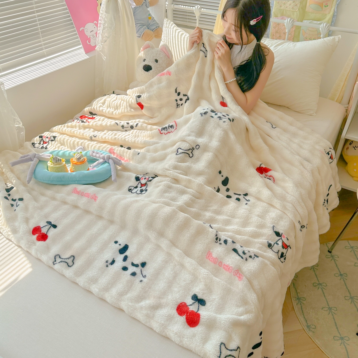 91家纺网 家纺一手货源 找家纺 （总）韩巢家纺 2025新款高克重泡泡绒毛毯多功能牛奶绒毯子支持跨境电商