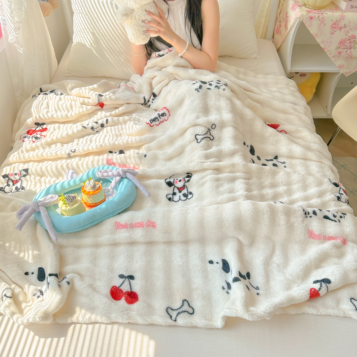 91家纺网 家纺一手货源 找家纺 （总）韩巢家纺 2025新款高克重泡泡绒毛毯多功能牛奶绒毯子支持跨境电商