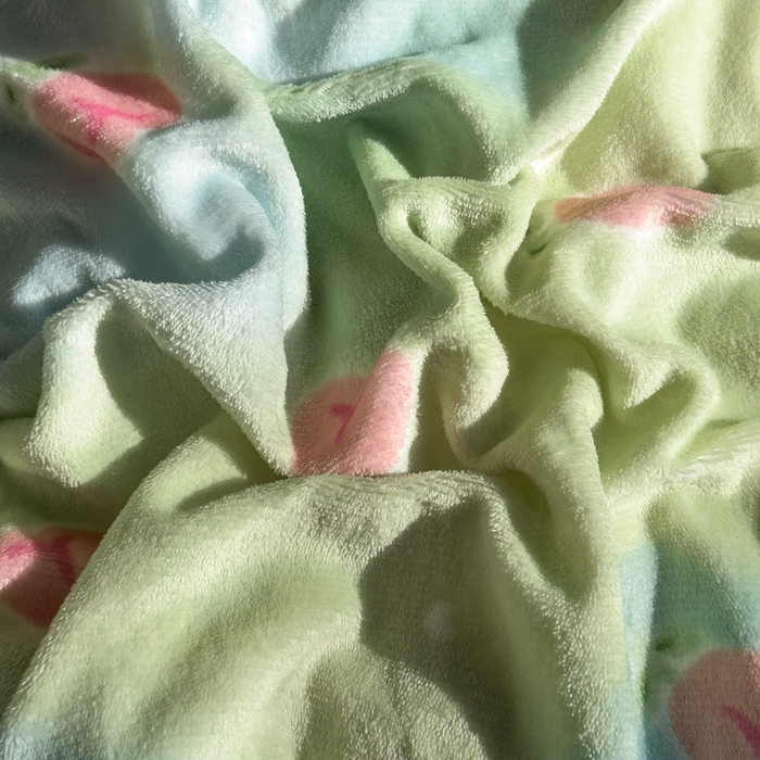 91家纺网 家纺一手货源 找家纺 小叮当家纺仓储工厂店 买家秀 爆款花型2025新款秋冬保暖高克重牛奶绒小清新印花四件套系列-风格一 粉粉郁金