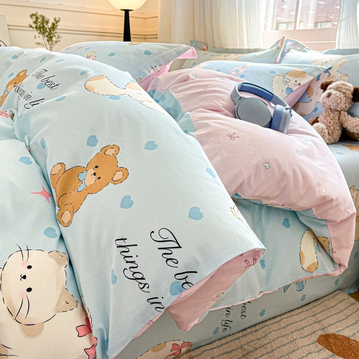 91家纺网 家纺一手货源 找家纺 （总）好亿来家纺 2025新款全棉纯棉印花小清新单被套被套单件