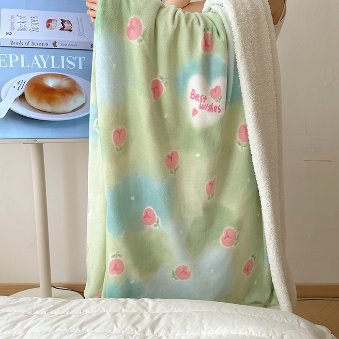 91家纺网 家纺一手货源 找家纺 小叮当家纺仓储工厂店 买家秀 爆款花型2025新款牛奶绒洛丽塔小清新印花系列毛毯毯子 遇见