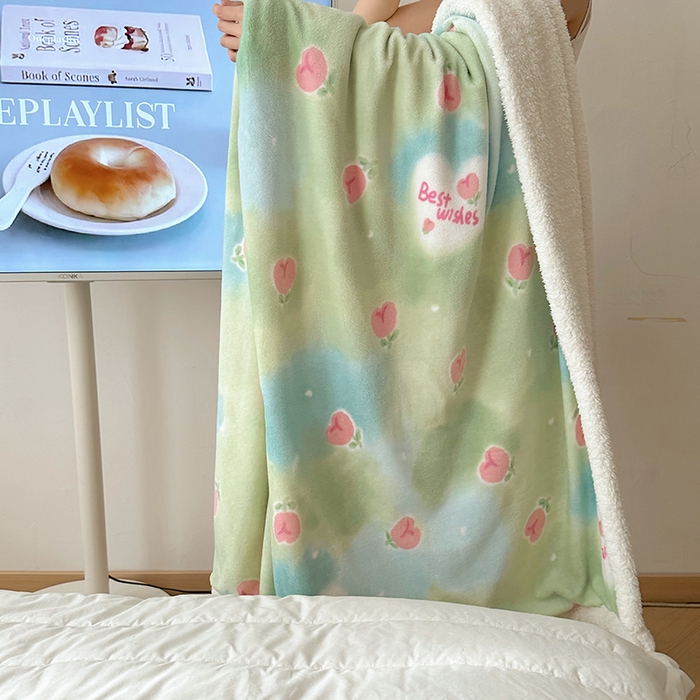 91家纺网 家纺一手货源 找家纺 小叮当家纺仓储工厂店 买家秀 爆款花型2025新款牛奶绒洛丽塔小清新印花系列毛毯毯子 遇见