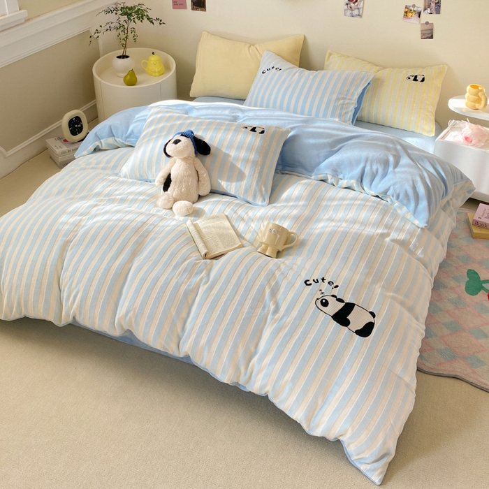 91家纺网 家纺一手货源 找家纺 （总）小叮当家纺仓储工厂店 买家秀 爆款花型2025新款小清新绣花四件套系列-永恒韵律