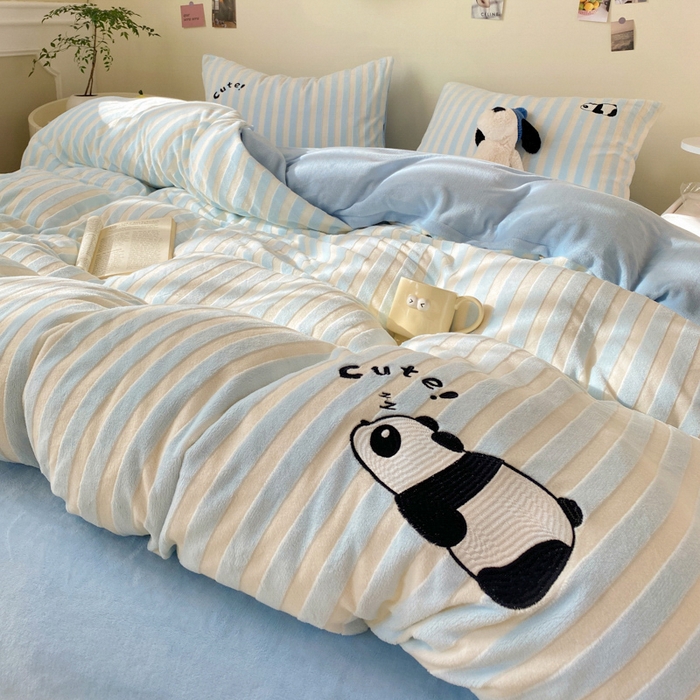 91家纺网 家纺一手货源 找家纺 （总）小叮当家纺仓储工厂店 买家秀 爆款花型2025新款小清新绣花四件套系列-永恒韵律