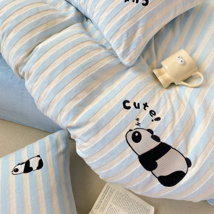 91家纺网 家纺一手货源 找家纺 （总）小叮当家纺仓储工厂店 买家秀 爆款花型2025新款小清新绣花四件套系列-永恒韵律