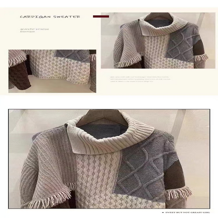 91家纺网 家纺一手货源 找家纺 （总）洛兰沙家居馆 只代发新款大衣风毛衣外套女春秋开衫中长款大衣风洋气宽松外穿连帽针织上衣