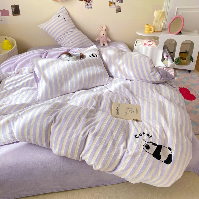 91家纺网 家纺一手货源 找家纺 （总）小叮当家纺仓储工厂店 买家秀 爆款花型2025新款小清新绣花四件套系列-永恒韵律