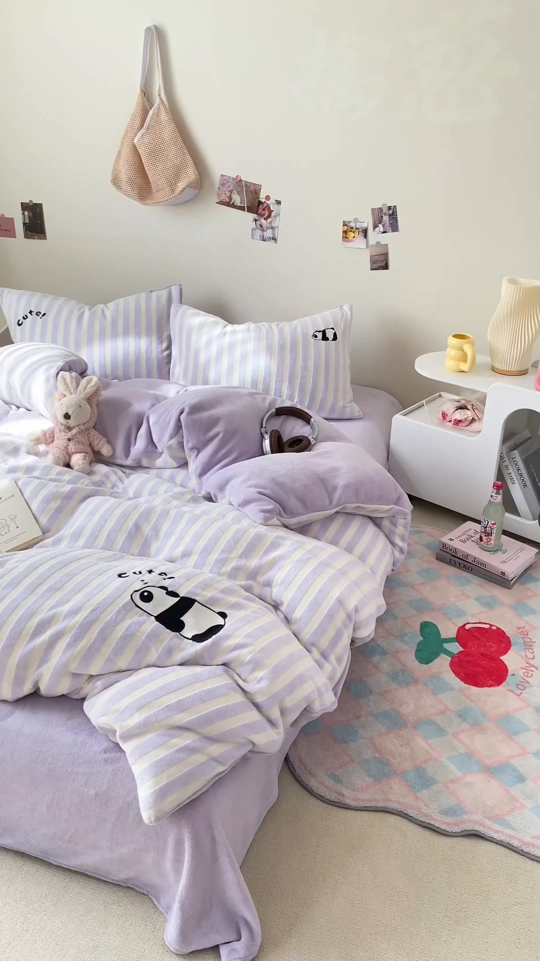 91家纺网 家纺一手货源 找家纺 小叮当家纺仓储工厂店 买家秀 爆款花型2025新款小清新绣花四件套系列-永恒韵律 永恒韵律-紫胖胖