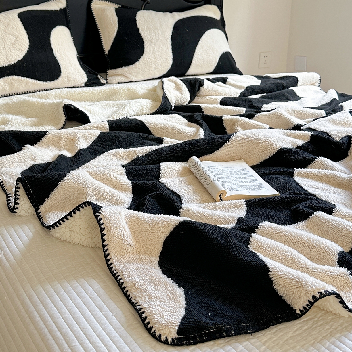 91家纺网 家纺一手货源 找家纺 （总）小叮当家纺仓储工厂店 买家秀 爆款花型2025新款阳离子高克重羊羔绒保暖毯子外贸毯子