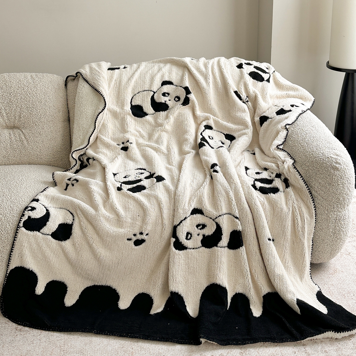 91家纺网 家纺一手货源 找家纺 （总）小叮当家纺仓储工厂店 买家秀 爆款花型2025新款阳离子高克重羊羔绒保暖毯子外贸毯子