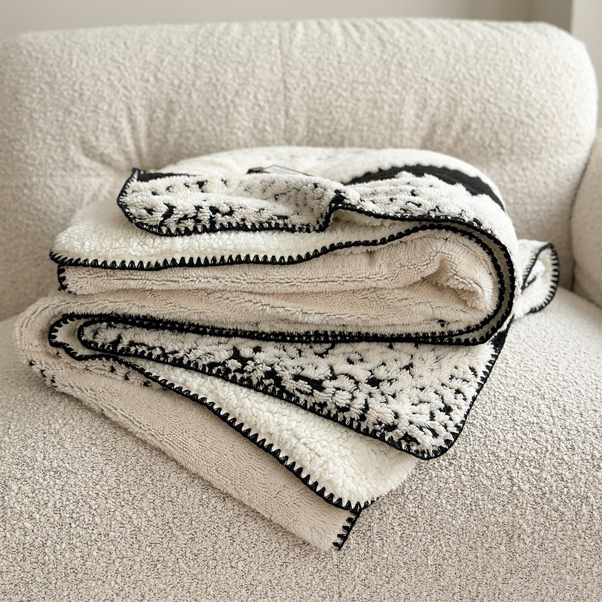 91家纺网 家纺一手货源 找家纺 小叮当家纺仓储工厂店 买家秀 爆款花型2025新款阳离子高克重羊羔绒保暖毯子外贸毯子 墨韵松雪