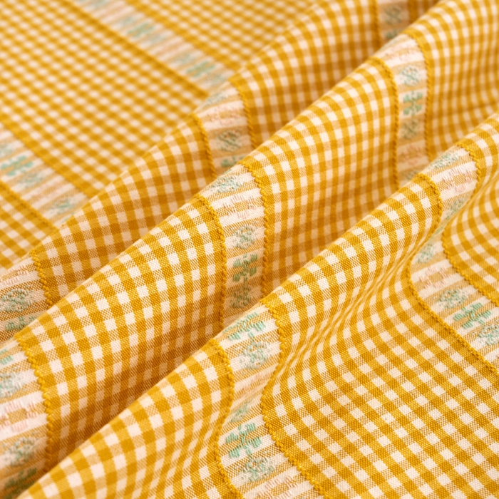 91家纺网 家纺一手货源 找家纺 织雅漫 2025新款非遗加厚全棉色织老粗布床单款-梵高向日葵 梵高双花-黄