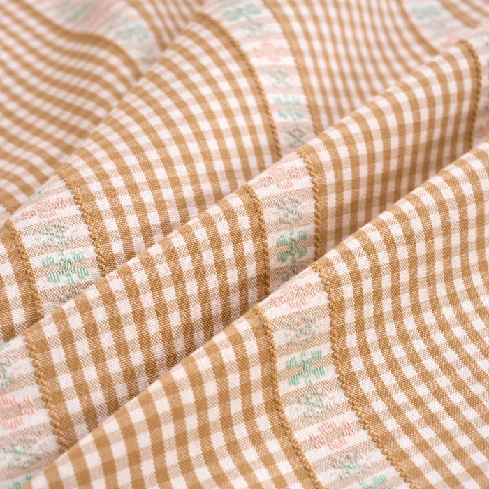 91家纺网 家纺一手货源 找家纺 织雅漫 2025新款非遗加厚全棉色织老粗布床单款-梵高向日葵 梵高双花-咖