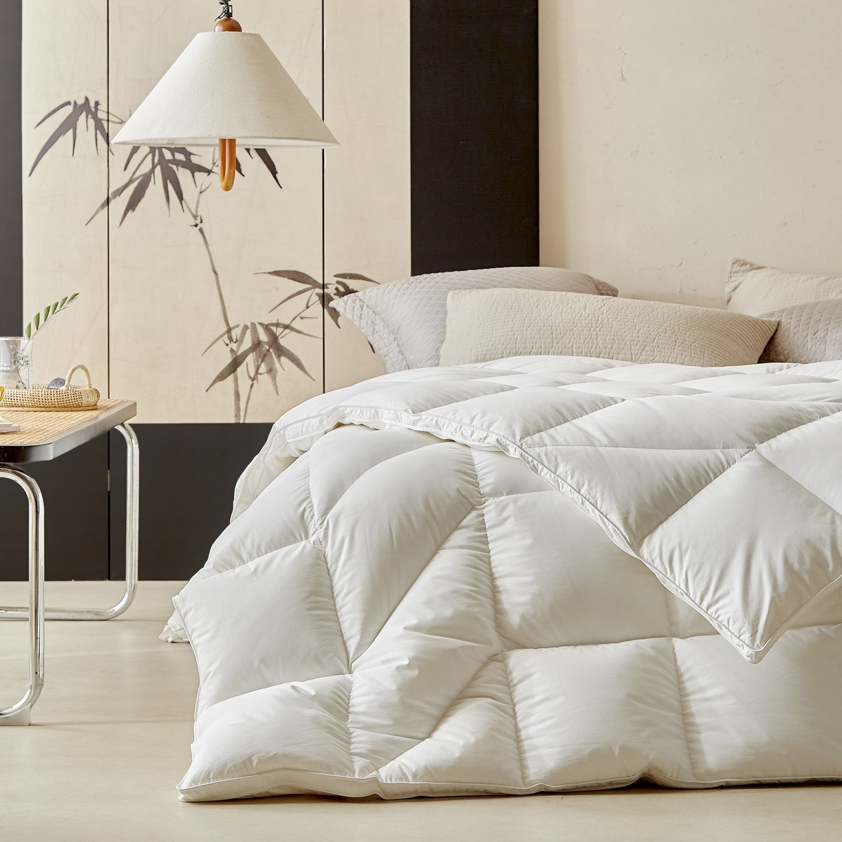 （总）暖羽屋羽绒馆 2025新款纯色95白鹅绒芯 人体工学鹅绒被子双人加厚2米冬被 春秋被被子被芯