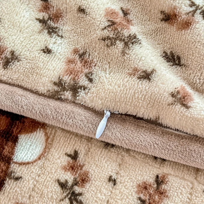 91家纺网 家纺一手货源 找家纺 尚美 2025新款豆豆绒高克重床盖被套四件套 咖色兔