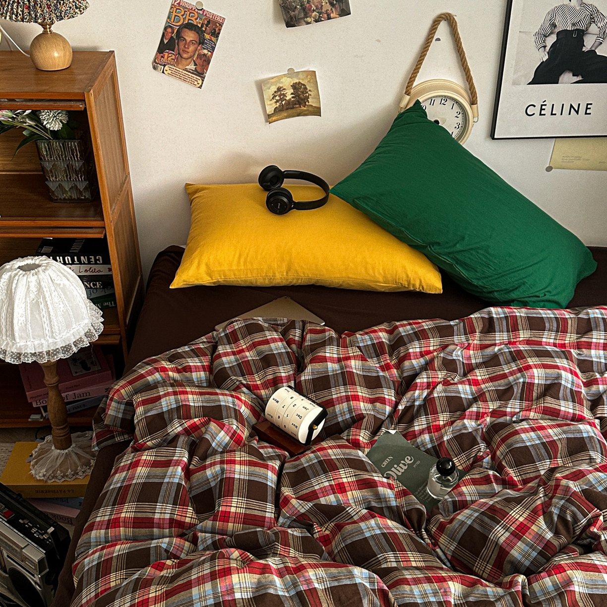 91家纺网 家纺一手货源 找家纺 （总）对白 2025新款全棉色织水洗棉四件套-伯爵红茶-咖（提供买家秀）