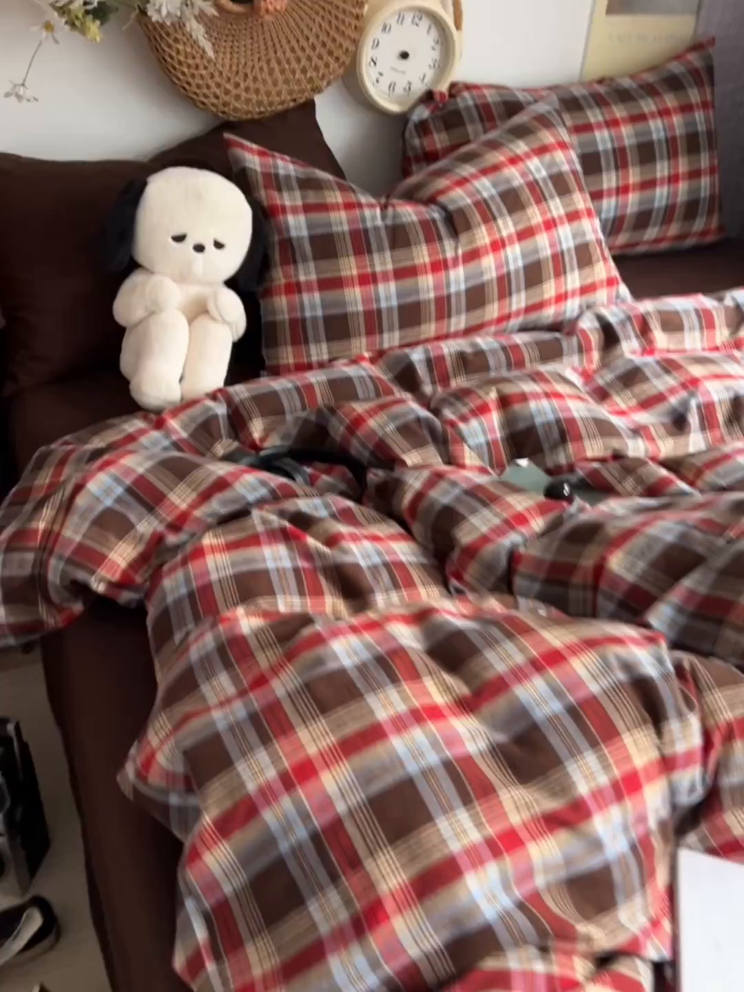 91家纺网 家纺一手货源 找家纺 （总）对白 2025新款全棉色织水洗棉四件套-伯爵红茶-咖（提供买家秀）