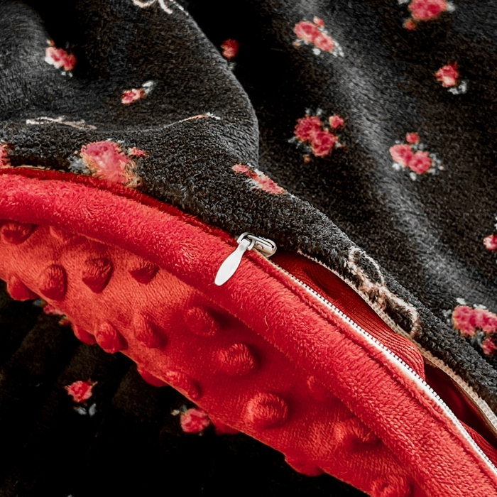 91家纺网 家纺一手货源 找家纺 尚美 2025新款豆豆绒高克重床盖被套四件套 花田