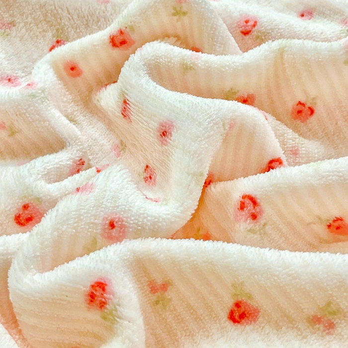 91家纺网 家纺一手货源 找家纺 尚美 2025新款豆豆绒高克重床盖被套四件套 花园