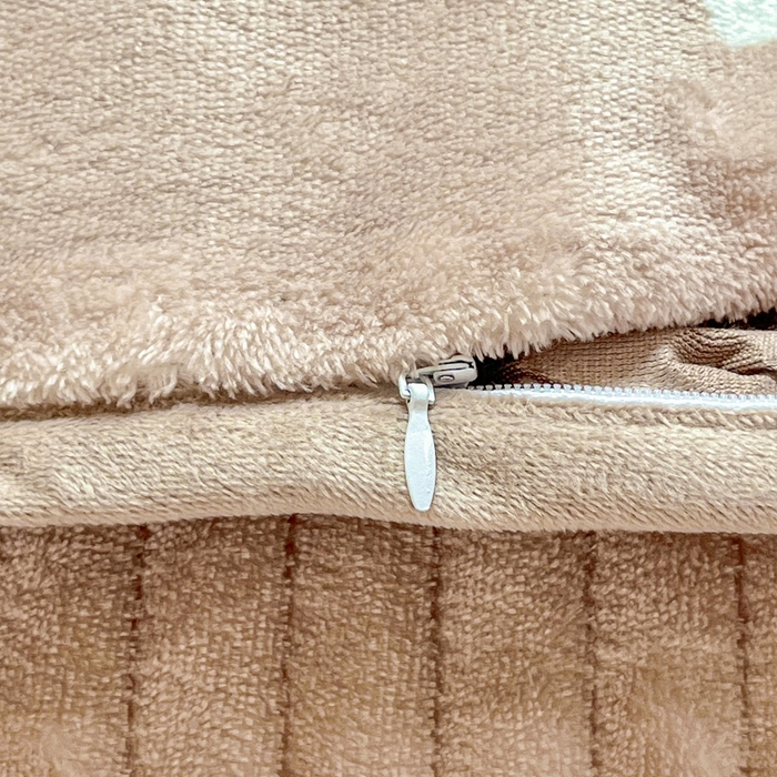 91家纺网 家纺一手货源 找家纺 尚美 2025新款豆豆绒高克重床盖被套四件套 咖色爱心